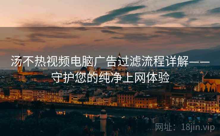 汤不热视频电脑广告过滤流程详解——守护您的纯净上网体验